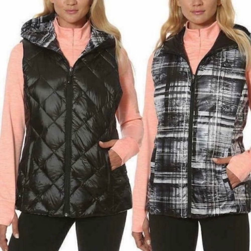 New No Tags Reversible Lightweight Hooded Vest By Gerry Women’s S